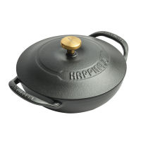 Cast Iron Dutch Oven, 1L Dutch Oven Pot with Lid,Non-stick Round Dutch Oven for Baking, Braiser, Stewing, Roasting, for All Heat Source