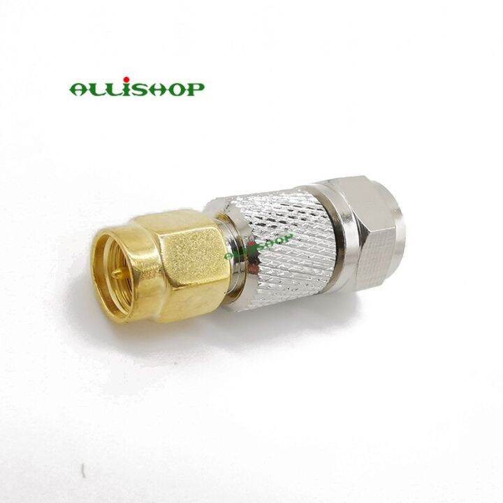 sma-plug-to-f-type-plug-m-m-antenna-auto-radio-adapter-f-tv-plug-male-to-sma-male-rf-coaxial-connector-straight-electrical-connectors