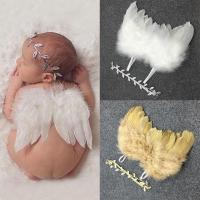 Newborn Baby Angel Wings Headband Costume Photo Photography Props