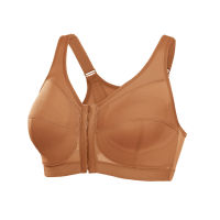 Womens Wirefree Full Figure Cotton Posture Front Closure Bra Plus Size Back Support Non-padded