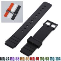 Silicone Wrist Band MQ-24 MQ-58 MQ-59 MQ-76 MQ-98 MQ-104 Watch Bracelet Replacement watchband MQ24 MQ59 MQ98 Strap Wristband 【BYUE】