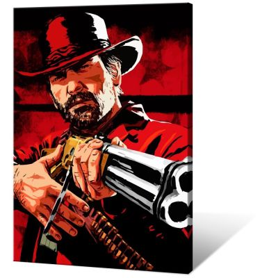 Red Dead Redemption 2โปสเตอร์สำหรับบ้านสำนักงานหรือห้องนั่งเล่น Wall Art-ผ้าใบพิมพ์วิดีโอเกมยอดนิยม