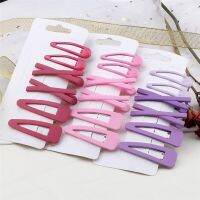 6Pcs สีทึบ Hairpins สําหรับเด็กสาวขั้นพื้นฐานง่าย BB คลิปผมที่มีสีสันน่ารัก Barrettes Headwear อุปกรณ์เสริมผม