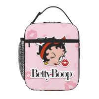 Betty Boop กระเป๋าอาหารกลางวันสำหรับนักเรียนกระเป๋าอาหารพกพาหุ้มฉนวนกระเป๋าอาหารกลางวันสำหรับผู้หญิงผู้ชายกล่องข้าวกลางวันทำงานปิกนิกถุงอาหารกลางวัน