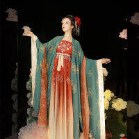 Hanfu (ราชวงศ์ถัง) คอสเพลย์ชุดฮันฟูชุดนางฟ้าชุดจีนกระโปรงจีนชุดจีนโบราณเวสทิโดฮันฟุ