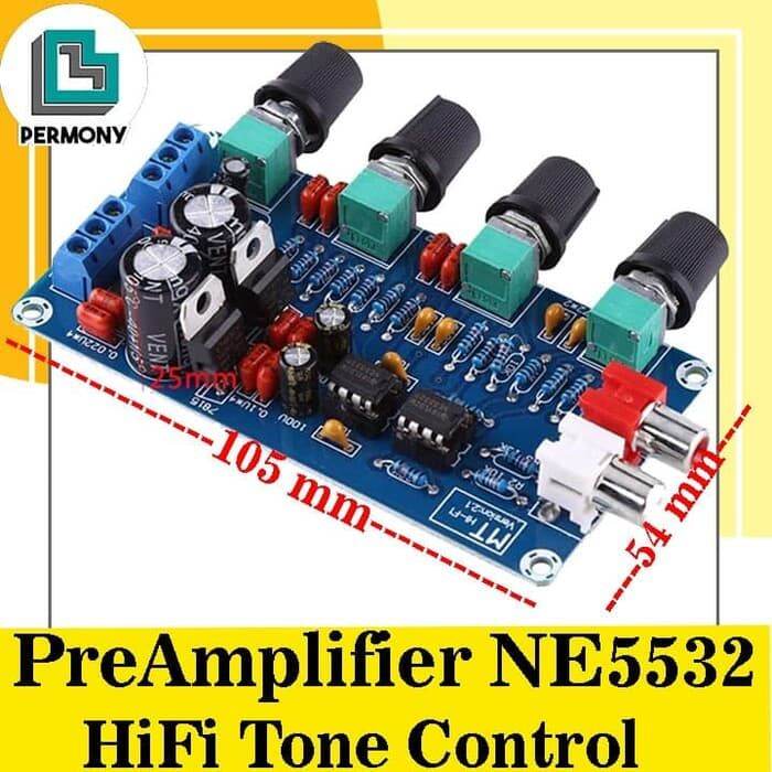HiFi Tone Control Stereo NE5532 Preamp Audio Amplifier + TONE CONTROL
