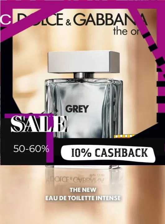 Dolce & Gabbana The One Grey Eau De Toilette Intense For Him [  เหมาะสำหรับผู้ชาย ] 100ml 