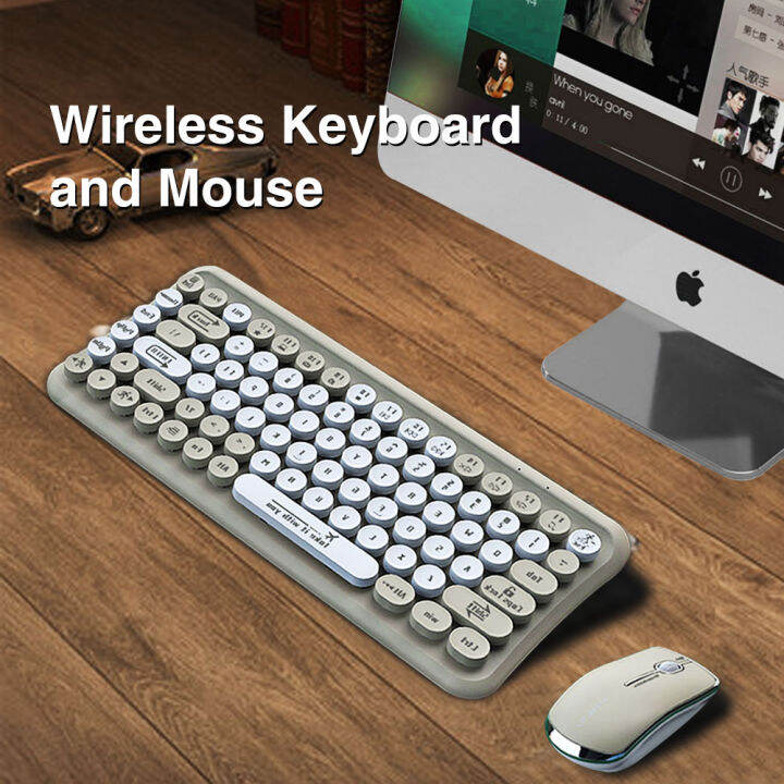 Wireless Keyboard And Mouse 2.4G Set 85 Keys Windows Mac Win XP Win 10