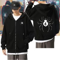 Hunter X Hunter GENEI RYODAN Phantom Troupe เสื้อเสื้อฮู้ดสีดำเสื้อฮู้ดมีซิป Felpa Sudadera Camisola