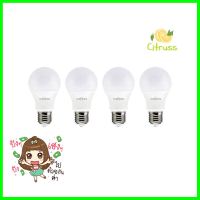 หลอด LED SHINING A60 9 วัตต์ DAYLIGHT E27 แพ็ก 4 ชิ้นLED BULB SHINING A60 9W DAYLIGHT E27 PACK4 **มีบริการชำระเงินปลายทาง**