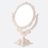 CASHOU17 Desktop Makeup Mirror EU Style Rose Decor Beauty Tool Round Oval Heart Shape Makeup Mirror Rotatable Gothic Mirror