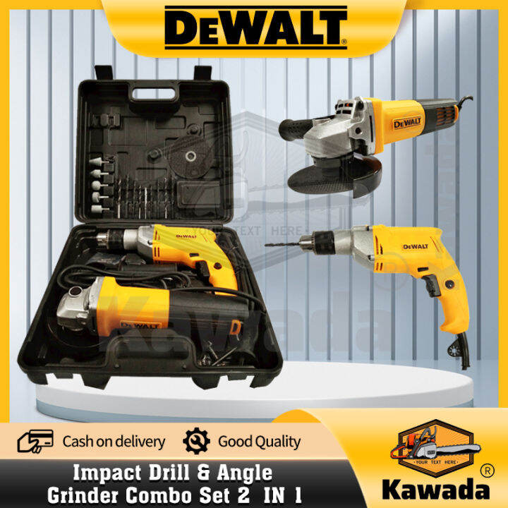 DeWALT 2 in 1 Angle Grinder and Drill Set with Hard Case (FREE Disc and