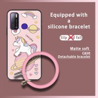 texture cute Phone Case For Tecno LC7/LC8/Pouvoir4/4Pro/Spark Power2/2 Air youth hang wrist heat dissipation ring trend