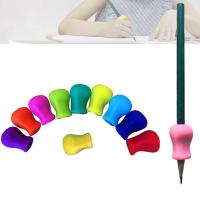 10pcs Soft Silicone Universal Multifunctional Portable Ergonomic Handwriting Aid Student Home Office Kids Pencil Holder