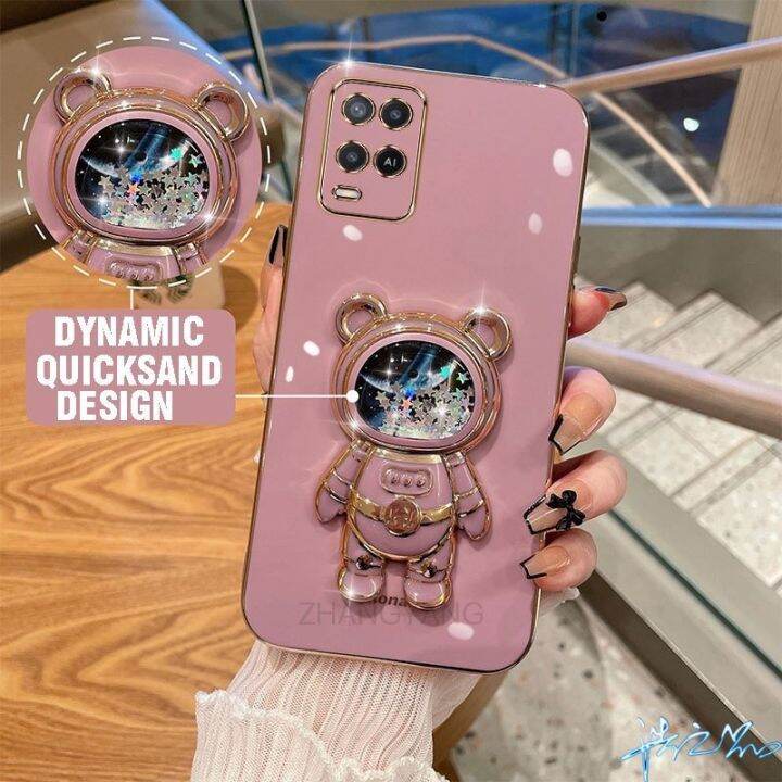 เคส-oppo-a5s-a12-a9-a5-2020-a16k-a3s-f9-a16-a92-a54-a83-a53-a31-a52-a12e-a16e-เคสโทรศัพท์มือถือ-มีทรายไหล-ลายนักบินอวกาศ-หรูหรา-สําหรับ