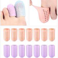 【CW】▫▪►  Silicone Thumb Toe Protector Sleeve Separator Covers with Holes Feet Breathable Correction Tools