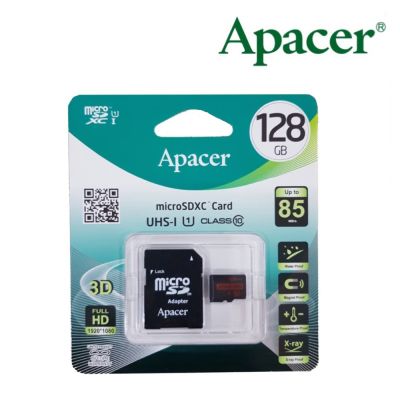 Apacer MicroSDXC/SDHC UHS-I Class10 ReadSpeed upto 85 MB/s ขนาด 128GB