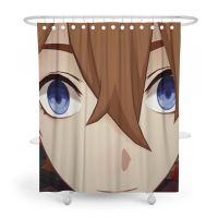 【CW】∋  Gaslight Gatekeep Girlboss Childe Tartaglia Genshin Face Meme Shower Curtain Set with Grommets and Hooks for