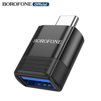 BOROFONE USB3.0 USB-C ตัวผู้ถึง USB-A ตัวเมียตัวแปลงอะแดปเตอร์สำหรับ USB พีซีตัวผู้3.0อะแดปเตอร์ OTG รองรับการส่งข้อมูลชาร์จเร็วสำหรับ Macbook Huawei Xiaomi OPPO โทรศัพท์