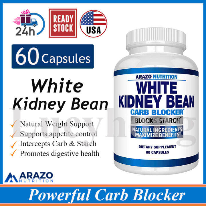 Arazo Nutrition White Kidney Bean Extract 100 Pure Carb Blocker&Fat