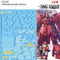 ดีคอลน้ำ [D.L. Darlin] UC03 UC35 MSN-04 SAZABI VER.KA MG 1/100 Water Decal UC 03 35