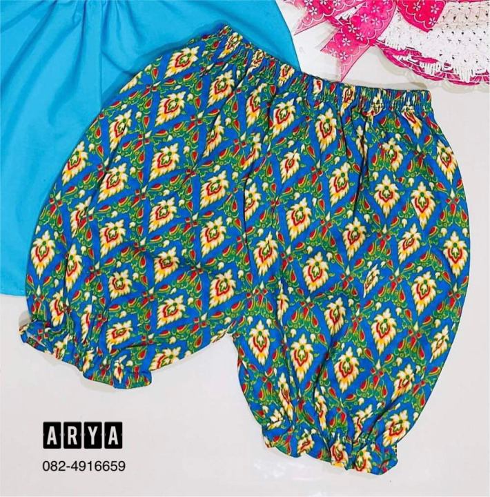 กางเกงผ้าลายไทย-หรัสu12-เด็กเล็ก-มีให้เลือกหลายสี-ผ้านุ่ม-ไม่แข็ง-ใส่สบาย-เป็นงานพร้อมส่ง