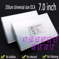 50Pcs 250Um Universal Size 4.7 5.5 6 6.3 6.5 6.8 6.9 7.2 7.0 Inch Optical Clear Adhesive OCA Glue Film Screen Laminating Can Cut