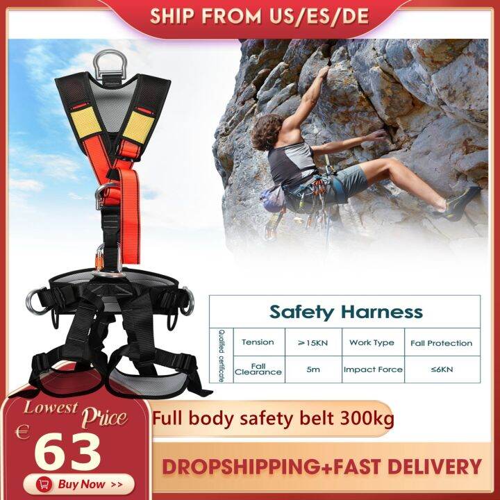 Full Body Safety ice climbing Harness Safe Seat Belt Climbing Harness