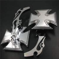 Motorcycle Side Rearview Mirrors Custom Chrome Maltese Cross Style For Yamaha YZF R1 R6 FZR600 YZF600R YZFR1 YZFR6