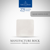 Villeroy &amp; Boch - Manufacture Rock blanc จานเสิร์ฟพอร์ซเลน สีขาว ทรงสีเหลี่ยมจัตุรัส - วิลเลรอย แอนด์ บอค