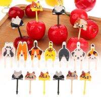 6/7Pcs Animal Fruit Fork Food Grade Plastic Mini Cartoon Kids Cake Fruit Toothpick Bento Lunch Bento Accessories Party Decor