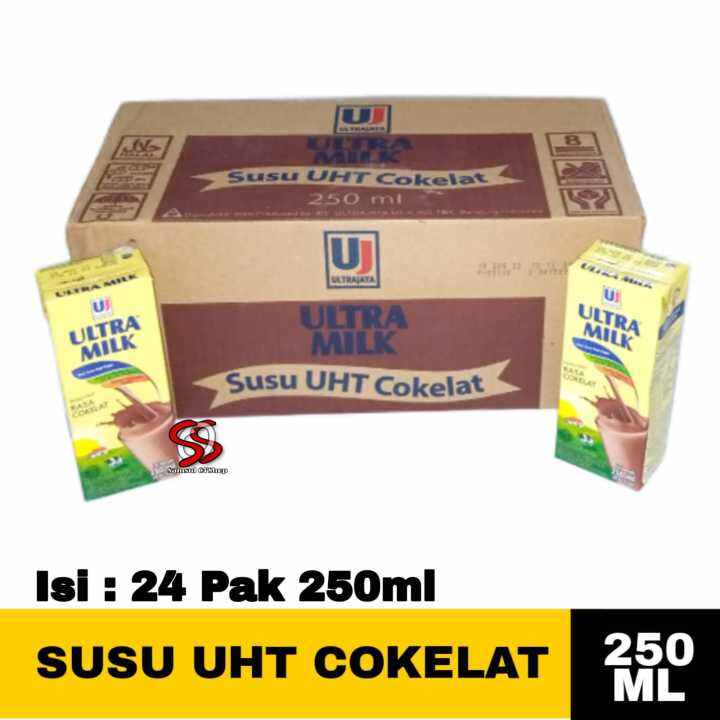 (1) dus SUSU ULTRA MILK UHT UJ COKELAT ISI 24 250ML | Lazada Indonesia