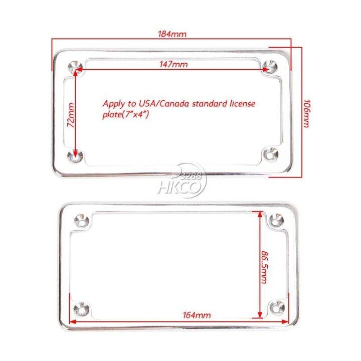 steel-motorcycle-license-plate-frame-4x7inch-chrome-enduro-motor-bike-scooter-chopper-holder-bracket-for-yamaha-mt09