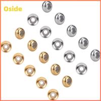 OSIDE 20 PCS เหล็กไร้สนิม ซิลิโคนหยุดลูกปัด6mm หลุม แผ่นชุบทอง Rondelle ลูกปัด rondelle spacer ลูกปัดคั่นสแตนเลส 6mm ครับ จุกลูกปัดชุบทอง การค้นพบการทำเครื่องประดับ