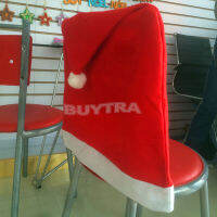 Rayua 1 pcs ตกแต่งคริสต์มาส Happy Santa Red Hat เก้าอี้กลับครอบคลุมการตกแต่งอาหารเย็น