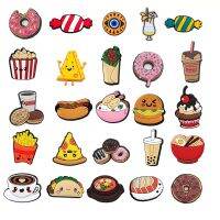 【CW】✒□  Sale 1Pc Food Croc Charms  Buckle Jibz Noodles Cookies Donuts Shoe for Decoration