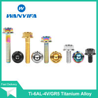 Wanyifa Titanium Bolt M6 X 10 15 20 25 30 35มม. หน้าแปลนเจาะหัว Hex สกรู DIN 6921สำหรับจักรยานอะไหล่เกรด5 Titanium Alloy Fasteners