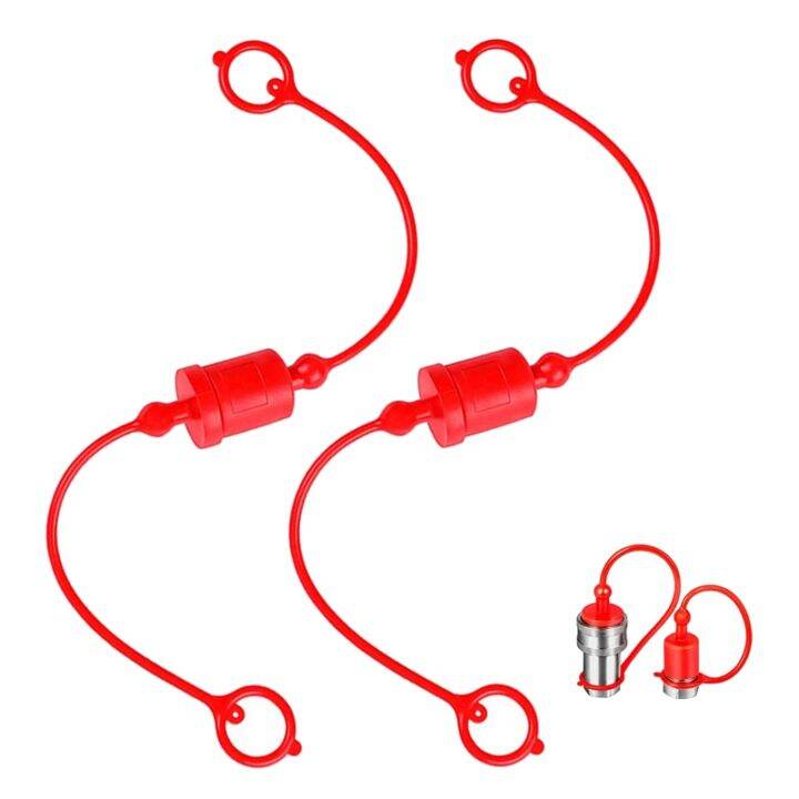 Hydraulic Quick Coupler Male Dust Cap and Female Plug Cover, Fits