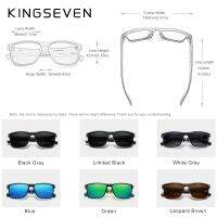 KINGSEVEN แว่นกันแดดโพลาไรซ์ไล่ระดับสีทรงสี่เหลี่ยมสำหรับผู้หญิงผู้ชายแว่นตาแบบสปอร์ตการออกแบบลวดลายคาร์บอนไฟเบอร์เรโทร