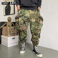 TINT ERA Camouflage กางเกงยุทธวิธี Streetwear Hip Hop ขนาดใหญ่ Harem Jogging กางเกง Harajuku Casual Cargo กางเกง Joggers