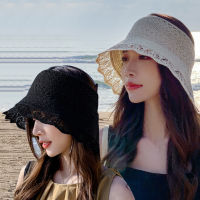 1PC Women Large Wide Brim Hat Empty Top Sun Visor Hat Summer Beach Cap Protector Outdoor Accessories