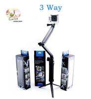 3 Way ไม้เซลฟี่พับได้ ขาตั้ง3ขาในตัว สำหรับโทรศัพท์ และ กล้อง 3 Way Selfie Monopod GoPro Hero 11/10/9/8/7/6/5/4/3+/3 SJCam YI