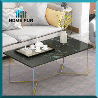 Home Fur โต๊ะกลาง สี่เหลี่ยม โต๊ะรับแขก โต๊ะอเนกประสงค์ ลายหินอ่อน