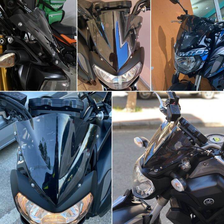 กระจกบังลมหน้าสำหรับ-fz07-mt07ยามาฮ่า-mt09-fz09รถจักรยานยนต์อุปกรณ์เสริมแผ่นเบนทางลม-mt-07-fz-07-fz-mt-07-09