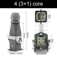 4core3 1/54ขั้วต่อสำหรับงานหนัก1/651/8Core 71ปลั๊กเชื่อมต่อสำหรับหลายฟังก์ชันการบิน