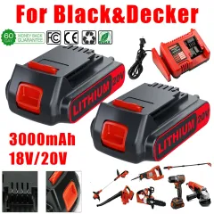 Lithium Ion 20V Rechargeable Batteries for Black Decker LBXR20 BL2018  Cordless Power Tools 4.0/5.0/6.0Ah Replacement Battery