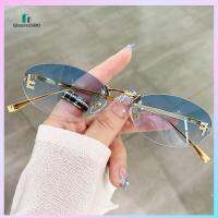 GLASSES580 ตกแต่งตัวอักษร แว่นตากันแดดผู้หญิงทรงรี การป้องกัน UV400 ที่ไร้ขอบ แว่นตาทรงตาแมว หรูหราคุณภาพ แว่นตากันแดดสำหรับผู้หญิง สำหรับผู้หญิงและผู้ชาย