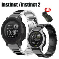 （Bar watchband）สายนาฬิกา2022สำหรับ Garmin Instinct 2 Instinct2 2S นาฬิกาข้อมือสายสเตนเลสสายนาฬิกาข้อมือ/สายรัดข้อมือพลาสติกแบบสวมเร็ว