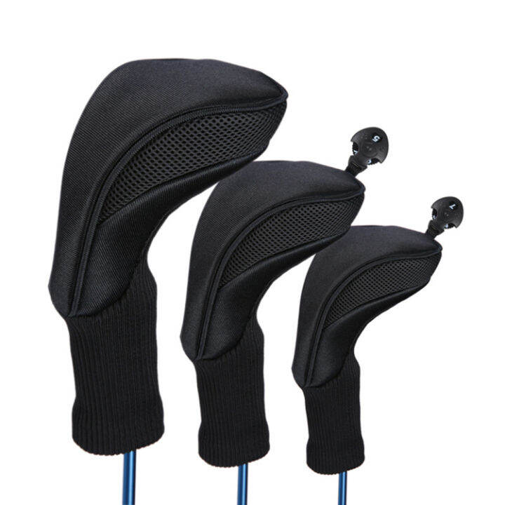 Golf Club Covers 3 pcs Golf Head Covers for Driver Fairway Woods Long