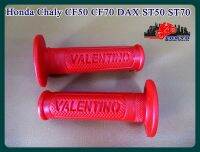 HONDA CHALY​ CF50​ CF70​​ DAX​ ST50 ST70 HANDLE​ GRIP​ SET "RED" (1 PAIR) // ปลอกแฮนด์ ฮอนด้าชาลี สีแดง งานสวยมาก สินค้าคุณภาพดี